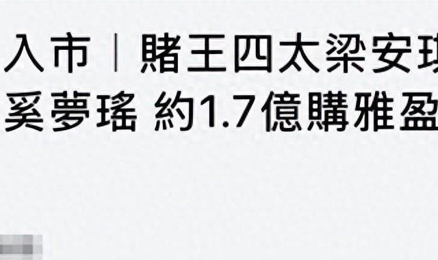 世界杯手机高清观看软件-梁安琪带奚梦瑶扫货豪宅，同层豪掷1.68亿，拿下三套李泽楷新楼盘